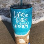 mug at beach