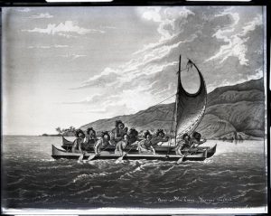 Outrigger sailing canoe